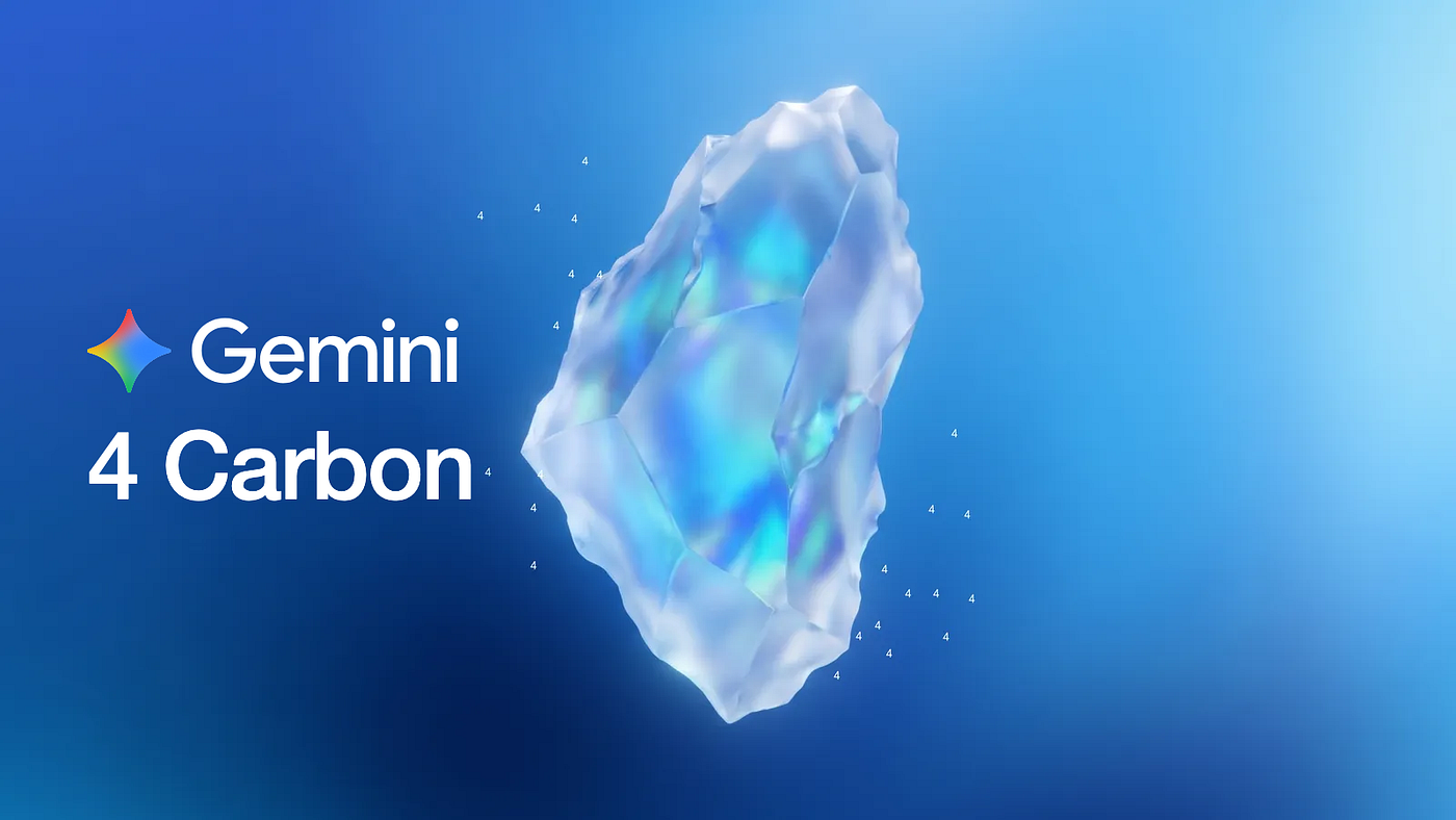 구글이 Gemini 4 Carbon 발표에 쓴 공식 대표 이미지에 Gemini 로고를 얹었습니다(구글).